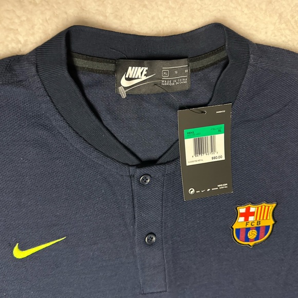 Barcelona FBC Nike Authentic 2018-19 Grand Slam RARE Polo Shirt Mens Sz XL New - Picture 7 of 14
